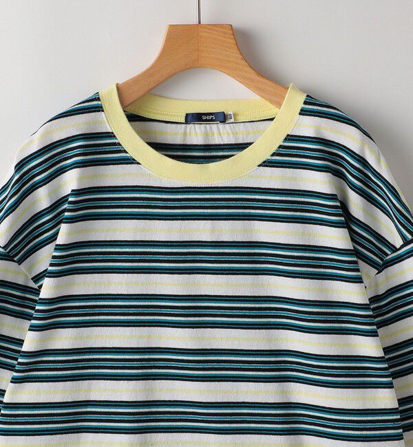 SHIPS KIDS「SHIPS KIDS:140～160cm / マルチ ボーダー 長袖 TEE」|Tシャツ・カットソー|