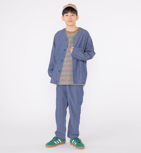 SHIPS KIDS「SHIPS KIDS:140～160cm / マルチ ボーダー 長袖 TEE」|Tシャツ・カットソー|