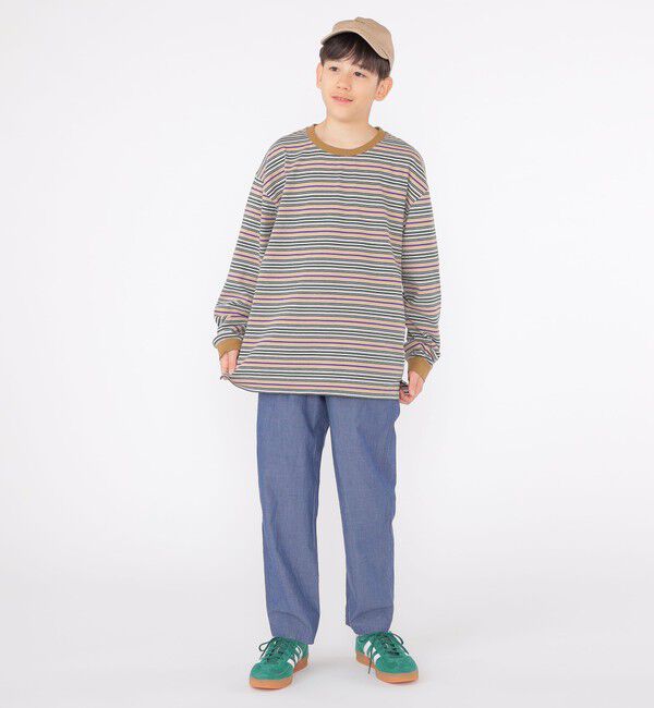 SHIPS KIDS「SHIPS KIDS:140～160cm / マルチ ボーダー 長袖 TEE」|Tシャツ・カットソー|