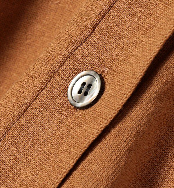 SHIPS any「SHIPS any:〈手洗い可能〉リネン ミックス Vネック ショート シアー カーディガン」|カーディガン|