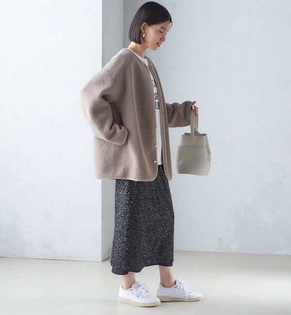 SHIPS for women「〈手洗い可能〉リバーシブル ボア &times; フリース ブルゾン」|ブルゾン・スタジャン|