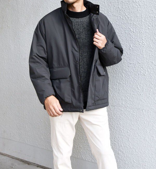 SHIPS any「SHIPS any:〈撥水・防風等〉多機能 中綿 2トーン スタンド ブルゾン◇」|ブルゾン・スタジャン|