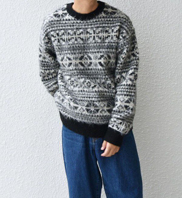 SHIPS any「SHIPS any :〈手洗い可能〉フェアアイル シャギー クルーネック ニット◇」|ニット・セーター|