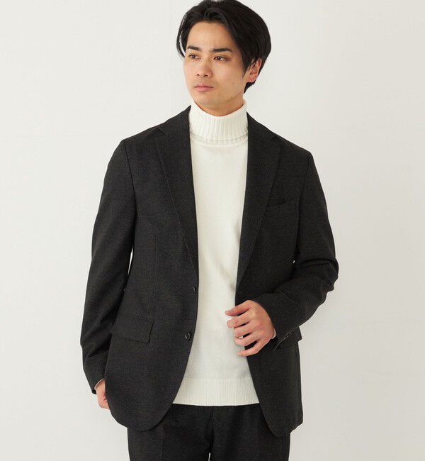 SHIPS Colors 「SHIPS Colors:〈手洗い可能〉AVANT(R)LOOP ジャケット(セットアップ対応可能)」|テーラードジャケット|ブラック