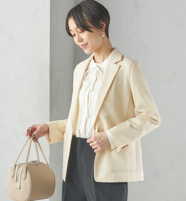 SHIPS for women「〈手洗い可能〉ストレッチ混 シングル 1ボタン テーラード ジャケット」|テーラードジャケット|