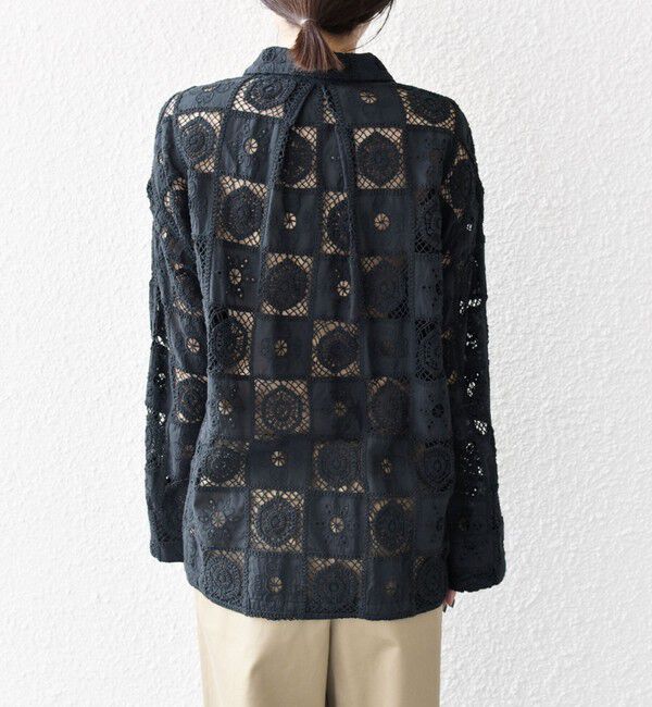 SHIPS any「SHIPS any:〈手洗い可能〉パッチワーク レース ジャケット シャツ」|その他|