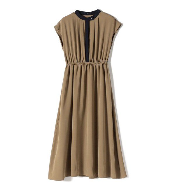 SHIPS Colors 「SHIPS Colors:〈手洗い可能〉配色 ギャザー フレンチスリーブ ワンピース◇」|ワンピース|