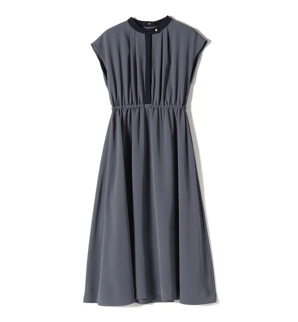 SHIPS Colors 「SHIPS Colors:〈手洗い可能〉配色 ギャザー フレンチスリーブ ワンピース◇」|ワンピース|ライトブルー