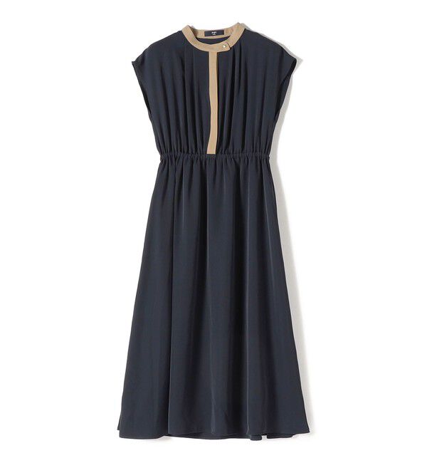 SHIPS Colors 「SHIPS Colors:〈手洗い可能〉配色 ギャザー フレンチスリーブ ワンピース◇」|ワンピース|