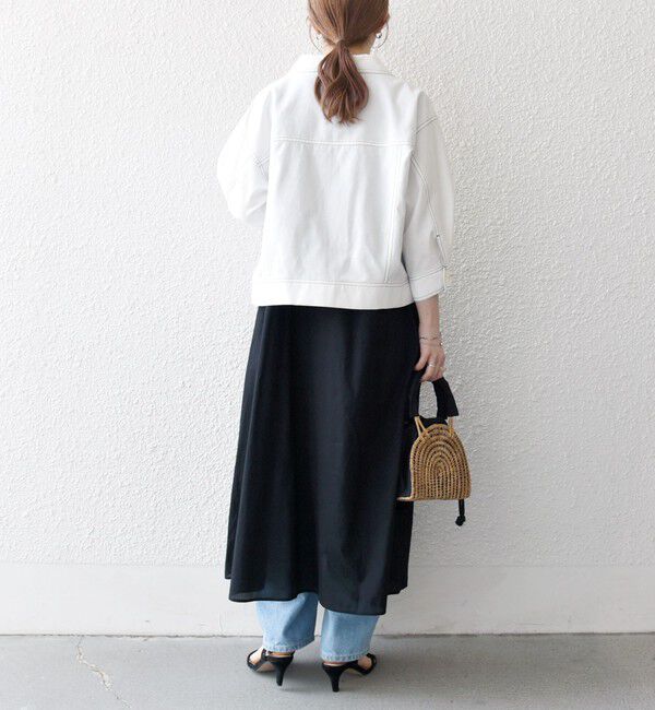 SHIPS any「SHIPS any:〈洗濯機可能〉オックス ステッチ ショート シャツ ジャケット」|ブルゾン・スタジャン|