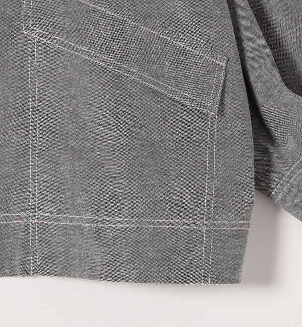 SHIPS any「SHIPS any:〈洗濯機可能〉オックス ステッチ ショート シャツ ジャケット」|ブルゾン・スタジャン|