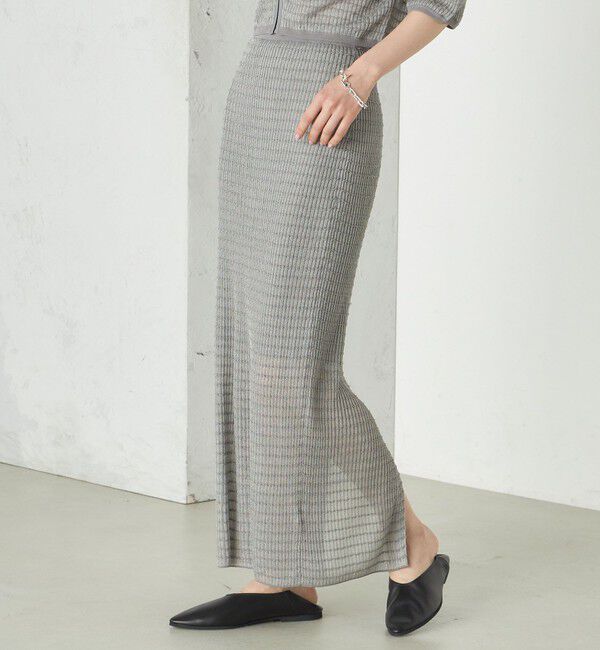 SHIPS for women「《予約》Wai＋:ジャカード シアー スカート」|スカート|