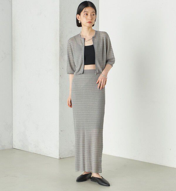 SHIPS for women「《予約》Wai＋:ジャカード シアー スカート」|スカート|