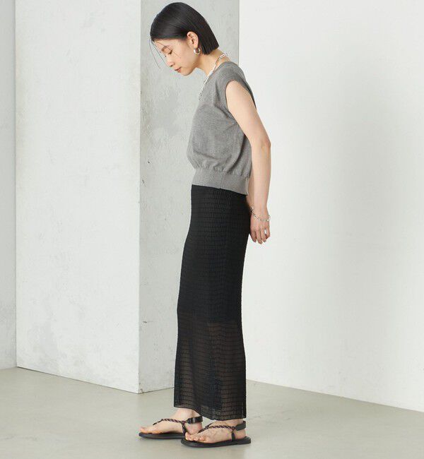 SHIPS for women「《予約》Wai＋:ジャカード シアー スカート」|スカート|