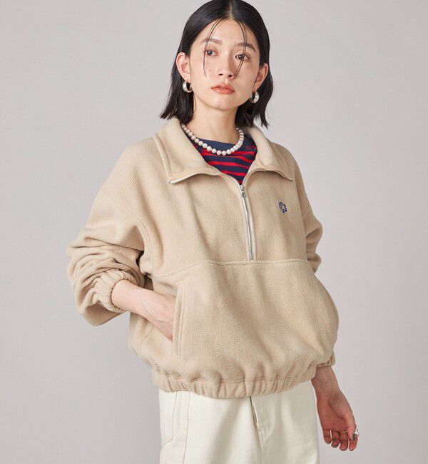 SHIPS for women「SHIPS NINE CASE:〈手洗い可能〉フリース ハーフ ジップ プルオーバー」|その他|