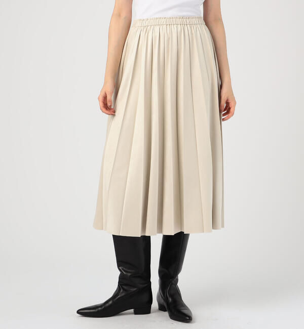 Ballsey「ライトスエード プリーツミディスカート」|スカート|