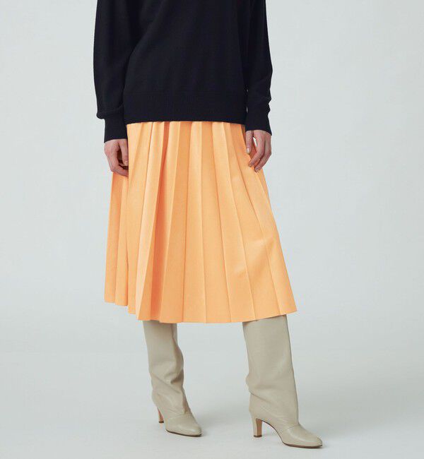 Ballsey「ライトスエード プリーツミディスカート」|スカート|