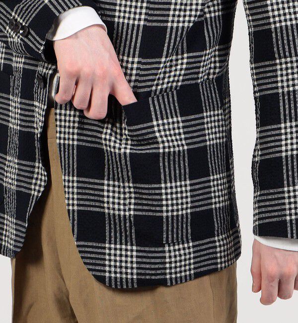 TOMORROWLAND MENS「ウールサッカー シングルブレステッド2Bジャケット Angelico」|テーラードジャケット|