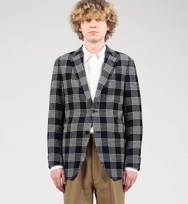 TOMORROWLAND MENS「ウールサッカー シングルブレステッド2Bジャケット Angelico」|テーラードジャケット|