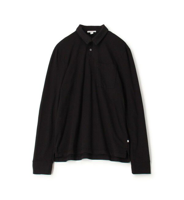 JAMES PERSE「コットンベーシック ロングスリーブポロシャツ MSX3304」|ポロシャツ|19 ブラック