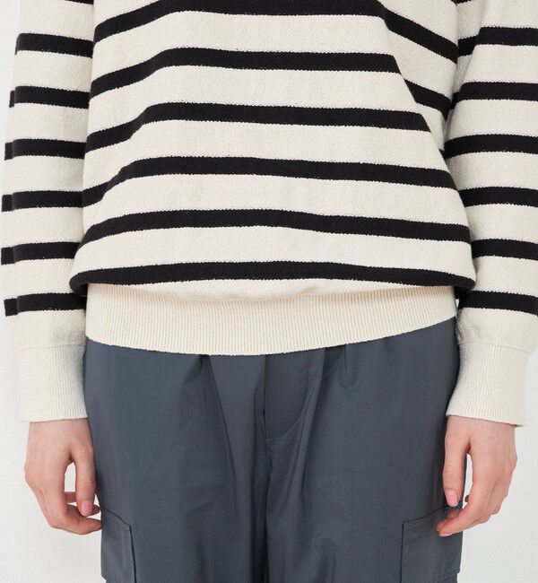 GALERIE VIE「フリゼコットンボーダー クルーネックプルオーバー」|ニット・セーター|