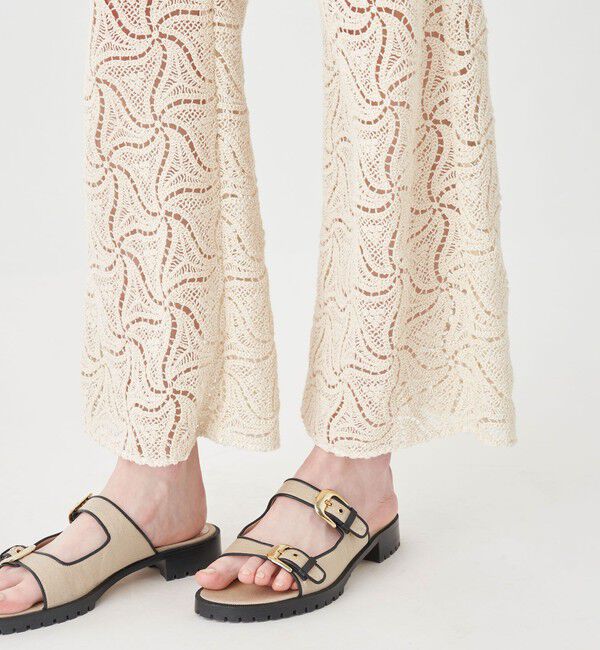 MACPHEE「トライアングルクロシェ セミフレアパンツ」|その他|