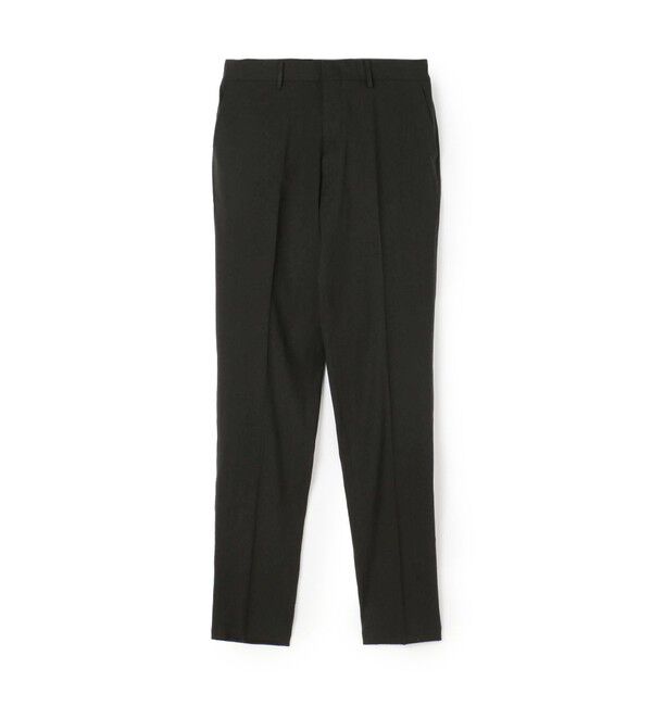 TOMORROWLAND MENS「ストレッチリネン ノープリーツスリムスラックス」|スラックス|19 ブラック