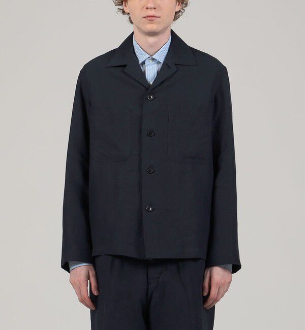 TOMORROWLAND MENS「ベルジャンリネン シャツアウター」|ブルゾン・スタジャン|