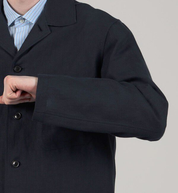 TOMORROWLAND MENS「ベルジャンリネン シャツアウター」|ブルゾン・スタジャン|