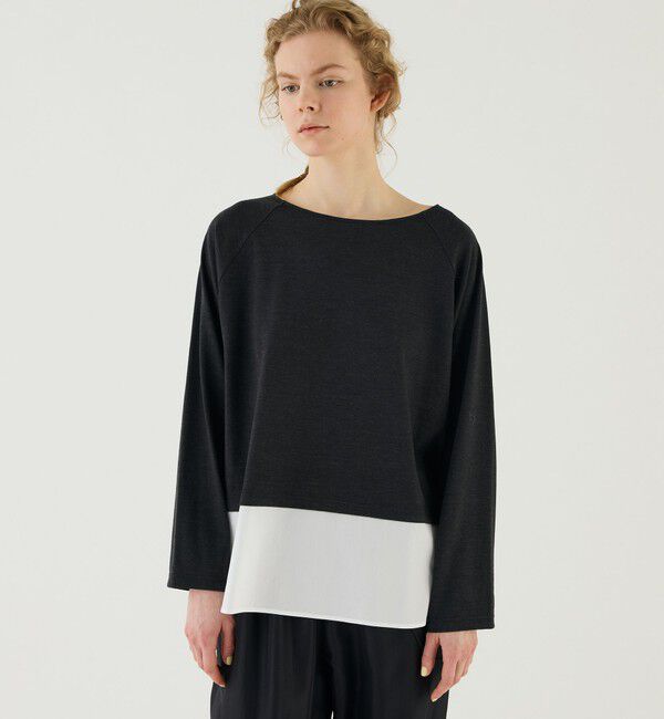 GALERIE VIE「クリアウォッシャブル シャツコンビプルオーバー」|Tシャツ・カットソー|
