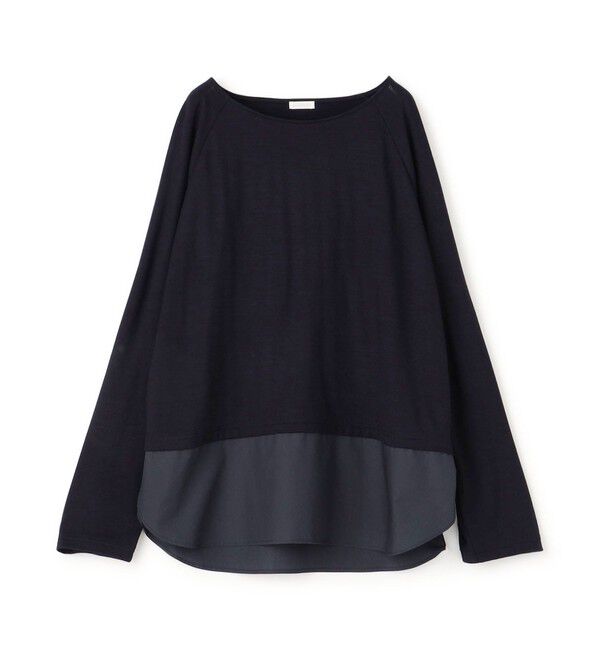 GALERIE VIE「クリアウォッシャブル シャツコンビプルオーバー」|Tシャツ・カットソー|69 ネイビー