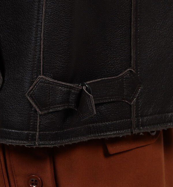 TOMORROWLAND MENS「ゴートレザー ライダースジャケット」|ブルゾン・スタジャン|