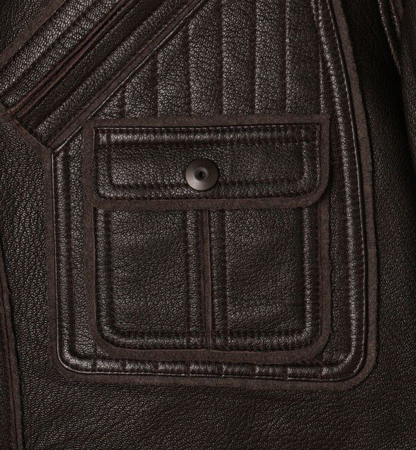 TOMORROWLAND MENS「ゴートレザー ライダースジャケット」|ブルゾン・スタジャン|