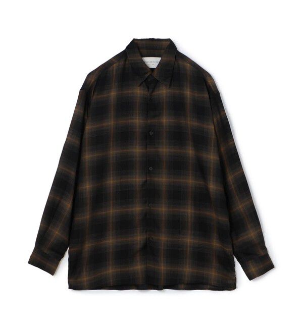 TOMORROWLAND MENS「ウールポリエステル シャーリングレギュラーカラーシャツ」|シャツ・ブラウス|18 ブラック系