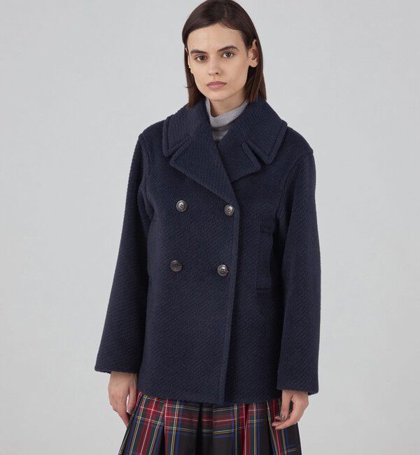 TOMORROWLAND collection「モヘヤダイヤゴナル ピーコート」|ピーコート|