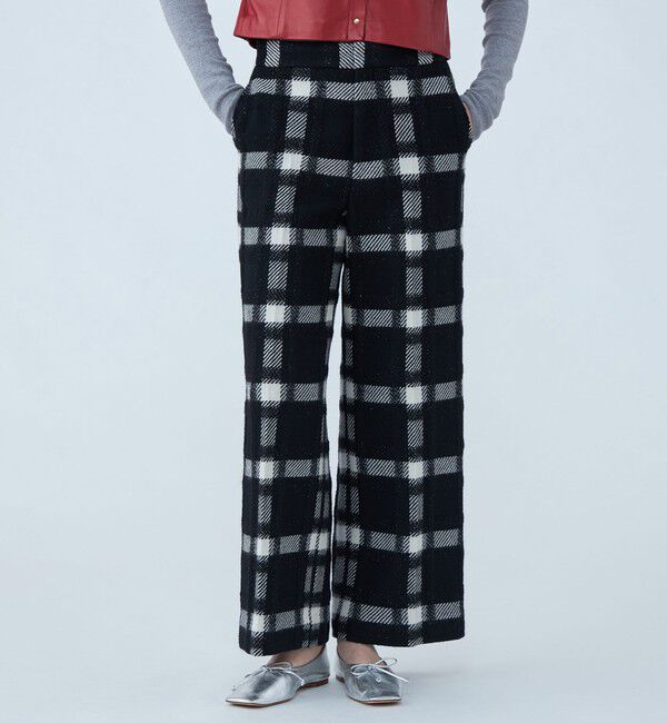 TOMORROWLAND collection「オーロラペーンチェック ワイドストレートパンツ」|その他|