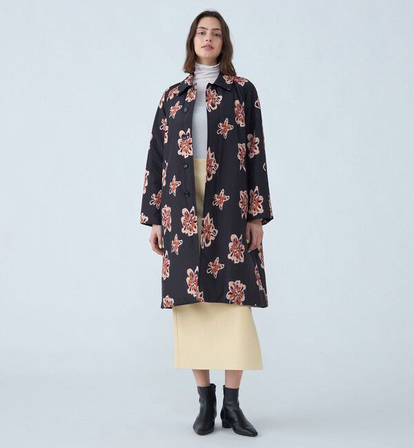 MACPHEE「フラワープリント ステンカラーコート」|ステンカラーコート|