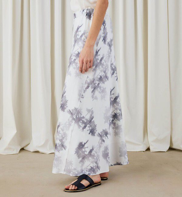 DES PRES「ライト＆シャドープリント マーメイドマキシスカート」|フレア|