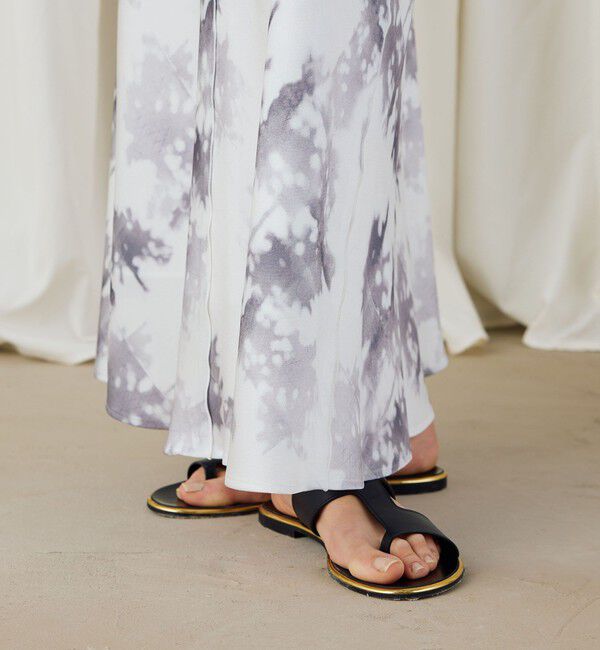 DES PRES「ライト＆シャドープリント マーメイドマキシスカート」|フレア|