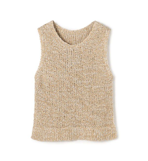 DES PRES「ピコットテープヤーン クルーネックベスト」|ベスト・ジレ|42 ライトベージュ系