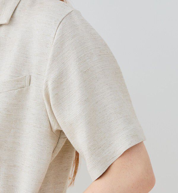 GALERIE VIE「スムースリネン オープンカラージャンプスーツ」|オールインワン|