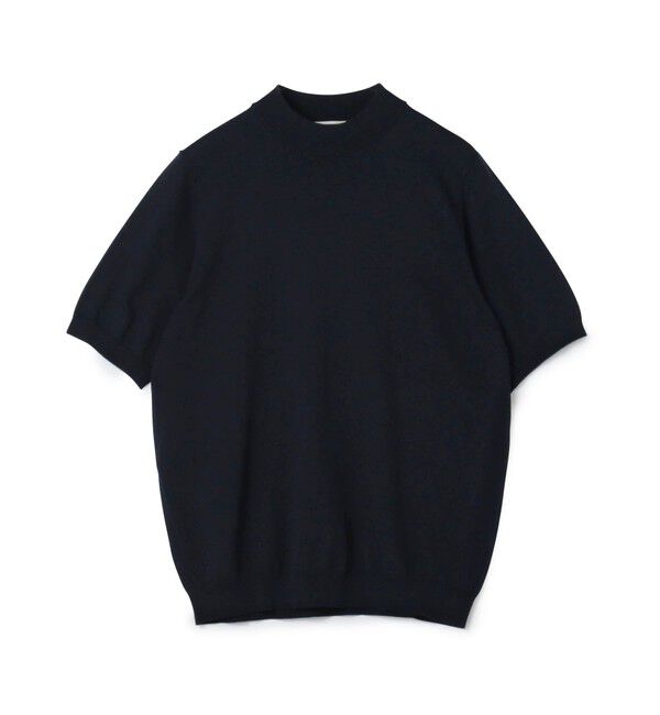 TOMORROWLAND MENS「TOMORROWLAND tricot シルクコットン モックネックプルオーバーニット SESIA」|ニット・セーター|69 ネイビー