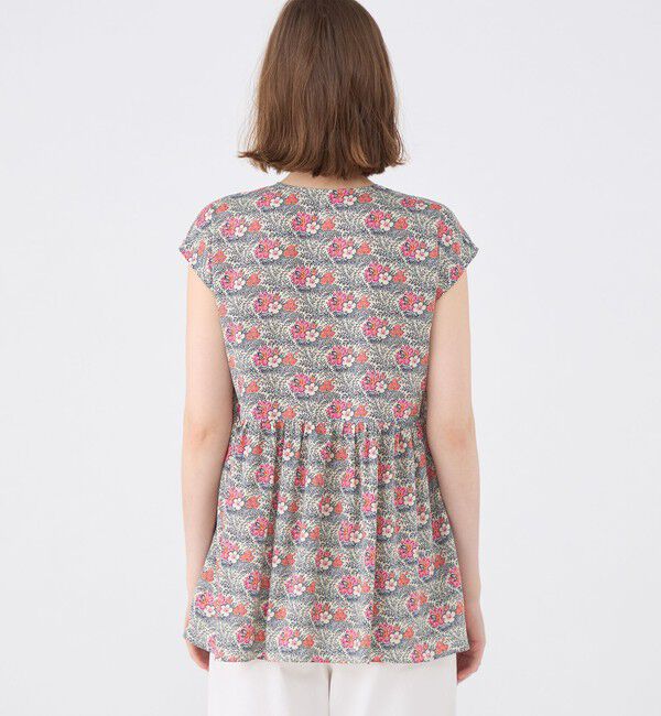 SOULEIADO「レーヨンプリント アシンメトリーフリルブラウス」|シャツ・ブラウス|