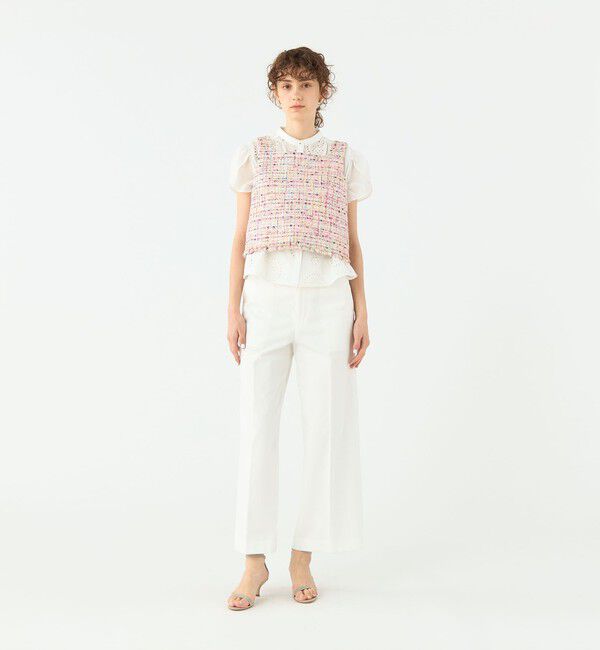 TOMORROWLAND collection「コロレファンシーツイード スクエアネックトップス」|その他|