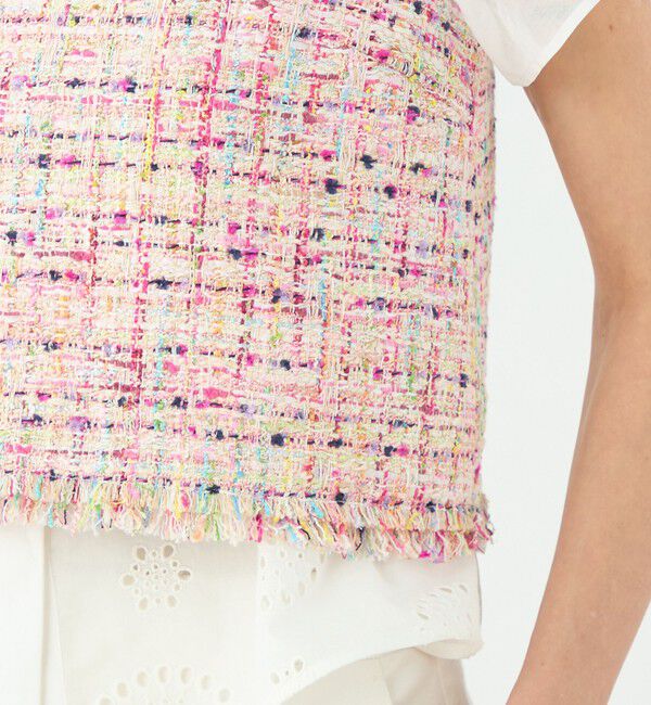 TOMORROWLAND collection「コロレファンシーツイード スクエアネックトップス」|その他|