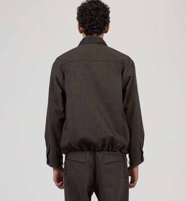 TOMORROWLAND MENS「ウールメルトンストライプ ショートブルゾン」|ブルゾン・スタジャン|