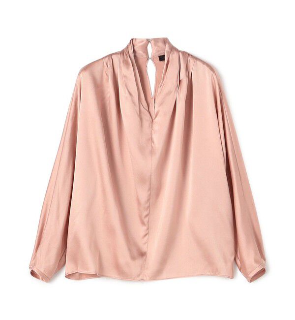 TOMORROWLAND collection「ウォッシャブルサテン ドレープブラウス」|シャツ・ブラウス|33 ピンク