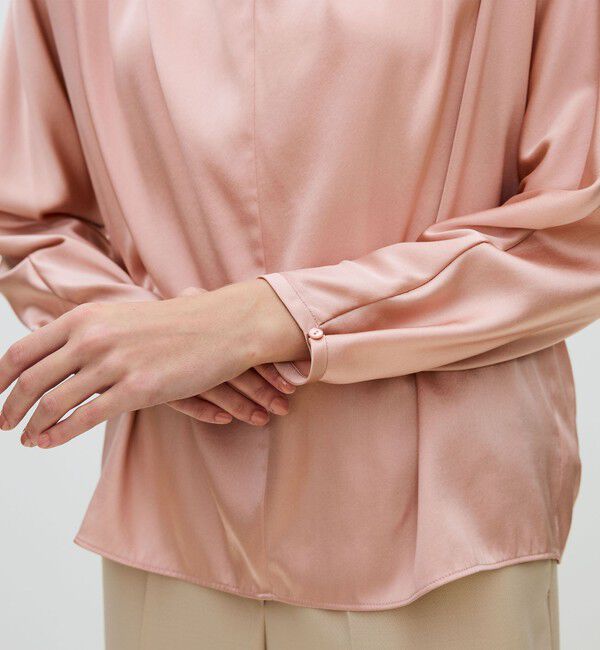 TOMORROWLAND collection「ウォッシャブルサテン ドレープブラウス」|シャツ・ブラウス|