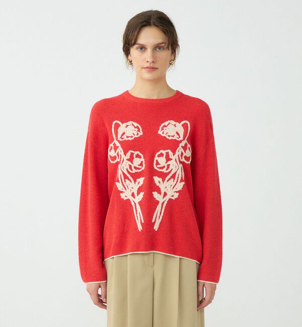 Ballsey「ポピーエンブロイダリー クルーネックプルオーバー」|ニット・セーター|
