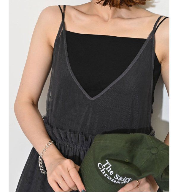 SLOBE IENA「《追加4》フライスパット付きキャミソール」|インナー|